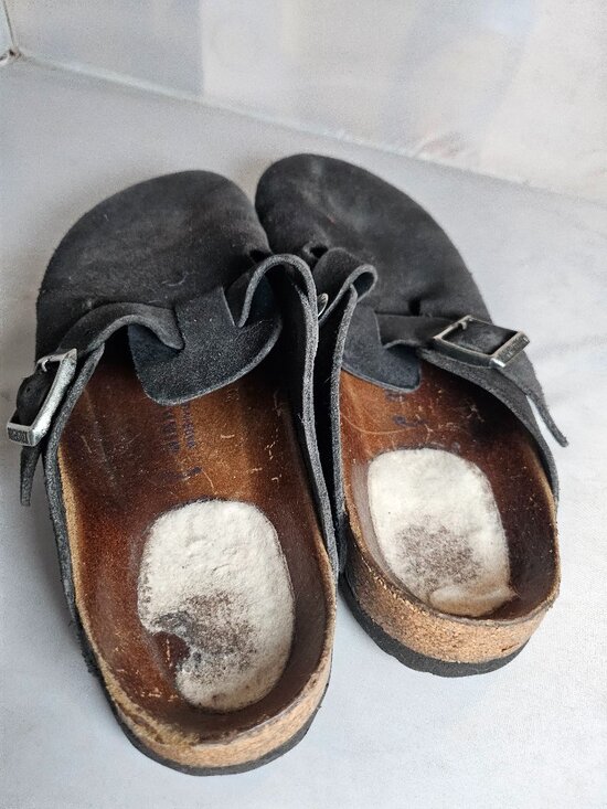 Birkenstock Shoes - Birkenstock Boston Clogs EU41 Black Suede Shearling Slip On